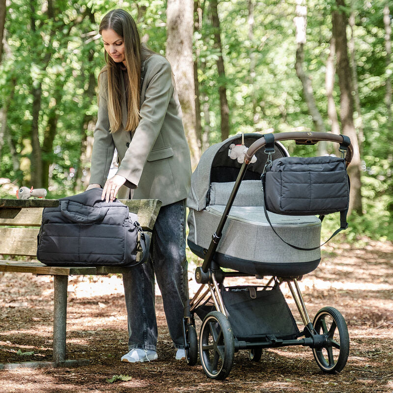 דרא | תיק עגלה להשלמת הסט בצבע שחור  | תיק החתלה